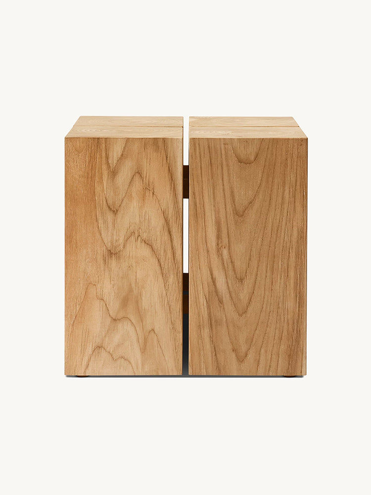 RH Java Teak Cube Side Table