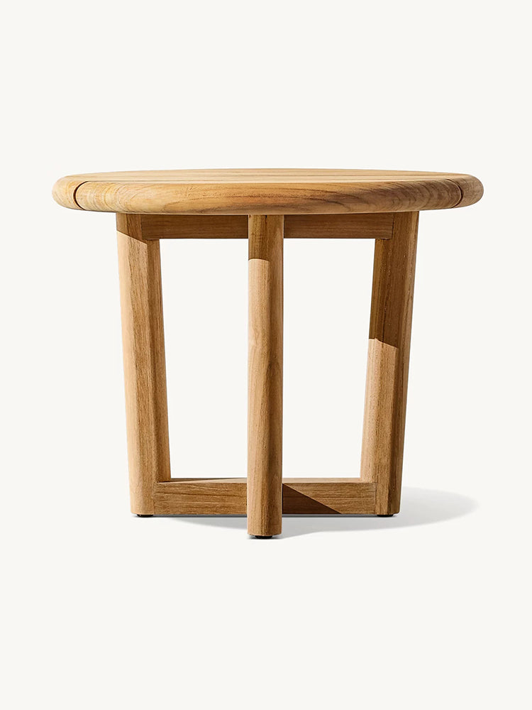 RH Mesa Teak Round Side Table
