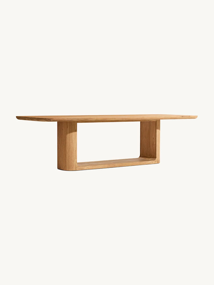 RH Oslo Open Teak Rectangular Dining Table