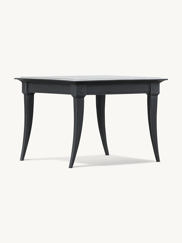 RH Klismos Cast Aluminum Square Side Table