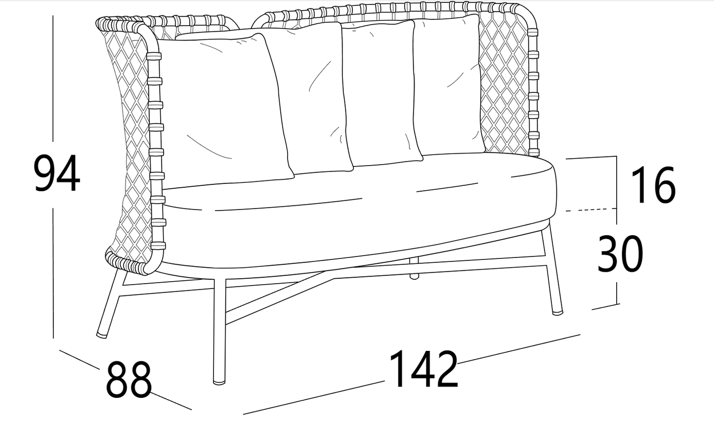 Roberti Rattan ART. 4382 sofa