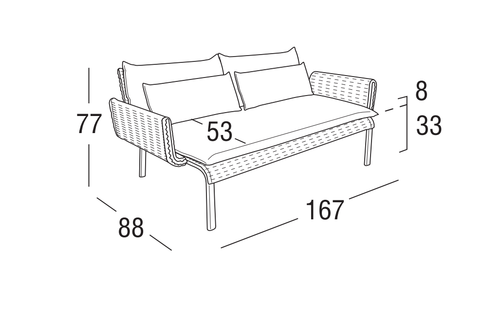 Roberti Rattan ART. 4282 sofa