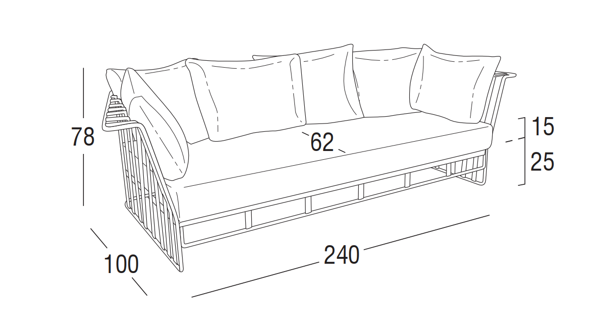 Roberti Rattan ART. 9732 sofa