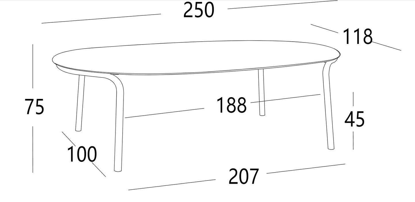 Roberti Rattan ART. 4376 dining table