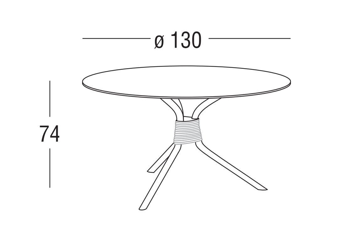 Roberti Rattan  ART. 4325 dining table