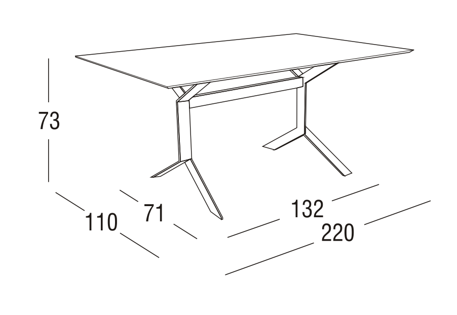 Roberti Rattan ART. 4220H dining table