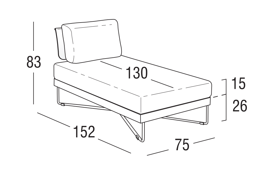 Roberti Rattan ART. 9804FA Chaise Longues