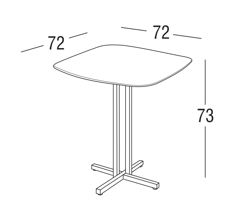 Roberti Rattan ART. 4244 Bistrot Table