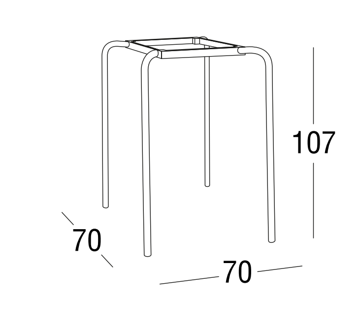 Roberti Rattan ART. 9780 Bistrot Table