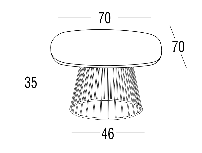 Roberti Rattan ART. 4387H Coffee Table
