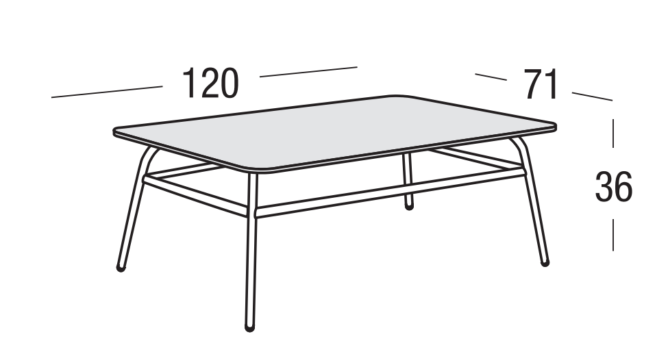 Roberti Rattan ART. 9746 Coffee Table