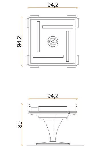Vismara Design Posh Mahjong Table