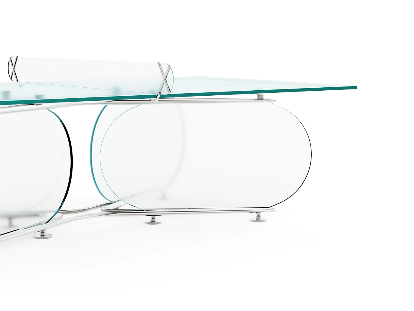 Qiocare Infinity-Glass Ping Pong Table