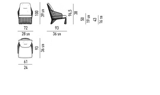 Minotti Colette Outdoor Lounge Chair