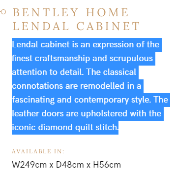Bentley Lendal Tv Cabinet