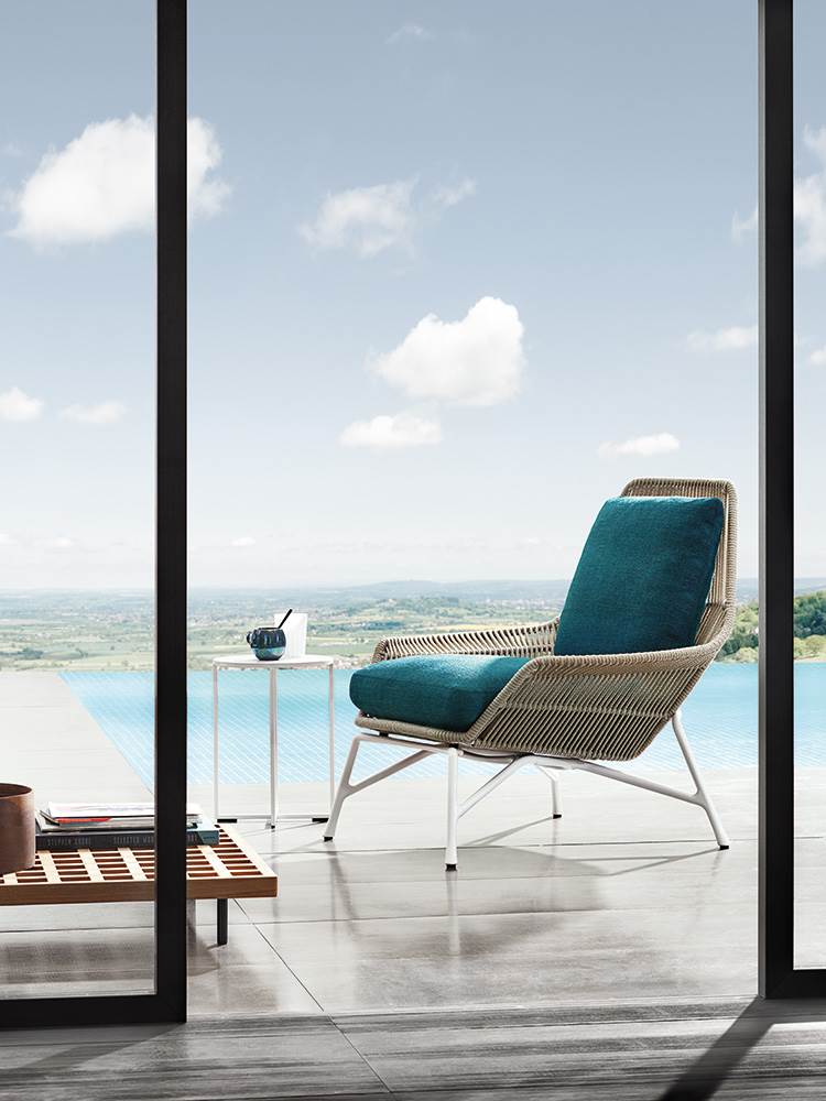 Minotti Prince Outdoor Lounge Chair