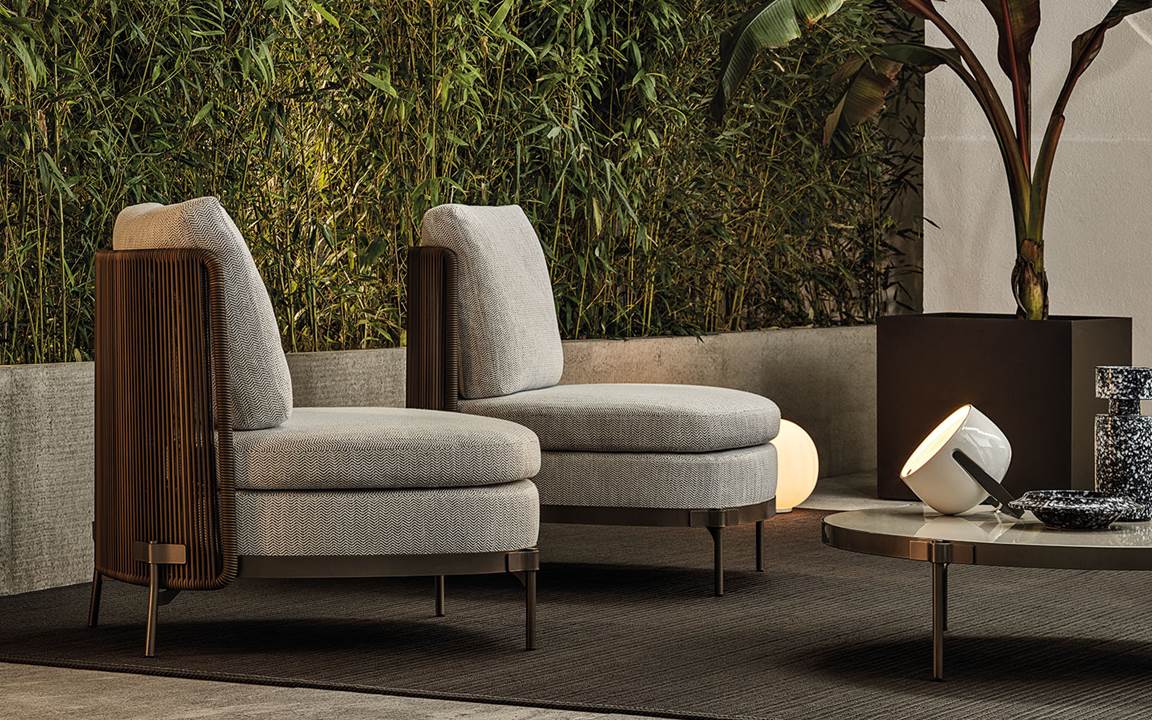 Minotti Tape Outdoor Lounge Chair