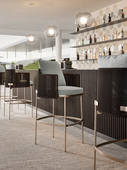 Minotti Tape Outdoor Bar Chair