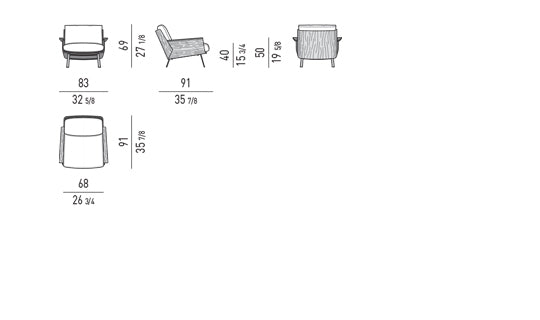 Minotti Daiki Outdoor Lounge Chair