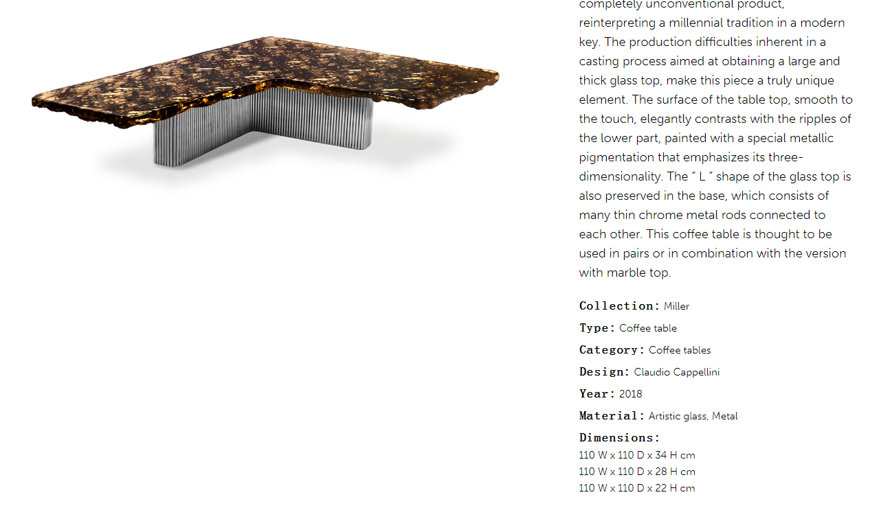 Cornelio Cappellini Miller-2 Coffee Table