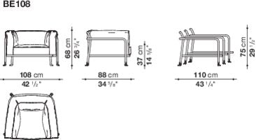 B&B italia Borea Outdoor Armchair