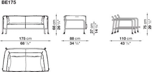 B&B italia Borea Outdoor sofa