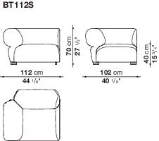 B&B italia Butterfly Outdoor sofa