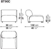 B&B italia Butterfly Outdoor sofa