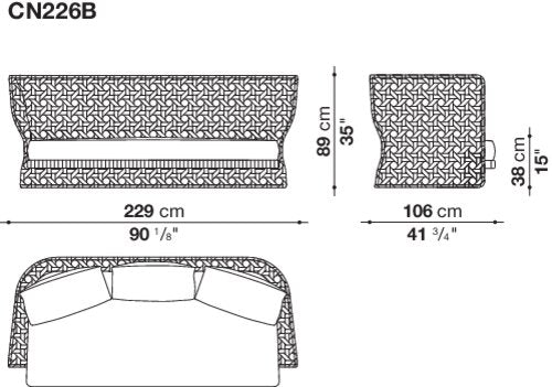 B&B italia Canasta Outdoor sofa