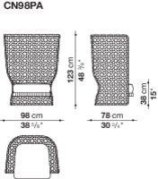 B&B italia Canasta Outdoor Armchair