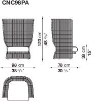 B&B italia Canasta Outdoor Armchair