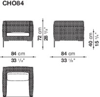 B&B italia Charles Outdoor Armchair
