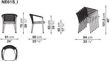 B&B italia Erica '19 Outdoor Dining Chair