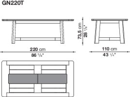 B&B italia Ginestra Outdoor Dining Table