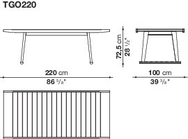 B&B italia Gio Outdoor Dining Table