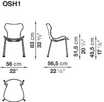 B&B italia Papilio Shell Outdoor Dining Chair