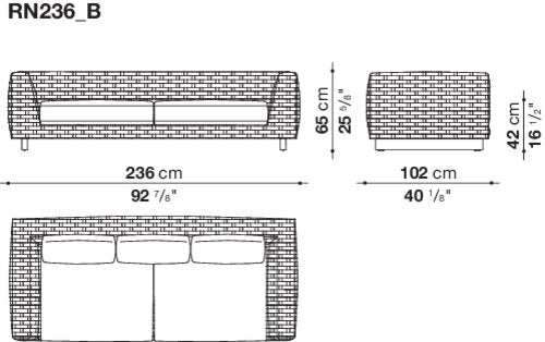 B&B italia Ray Outdoor sofa