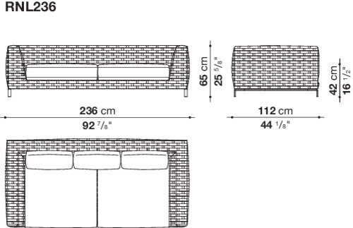 B&B italia Ray Outdoor sofa