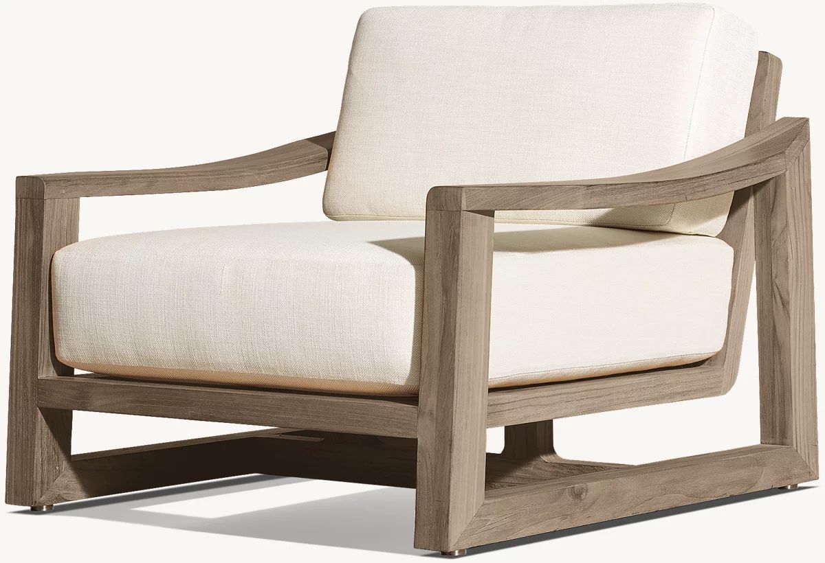 RH Sebastian Teak Lounge Chair