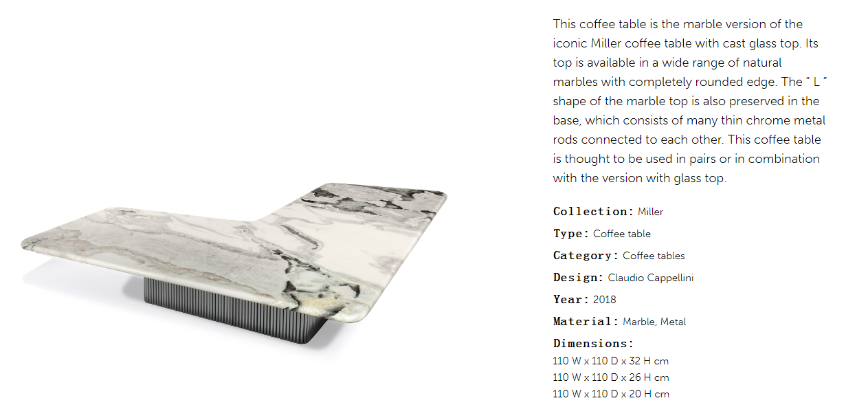 Cornelio Cappellini Miller-2 Coffee Table