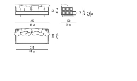 Minotti Quadrado Outdoor sofa