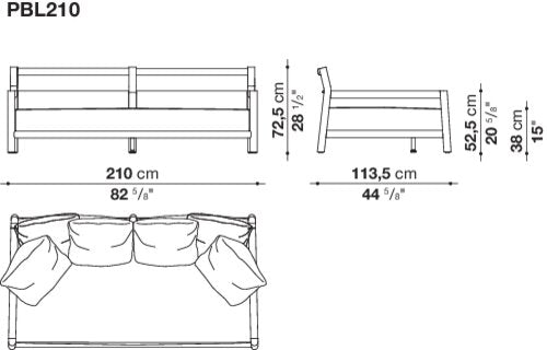 B&B italia Pablo Outdoor sofa