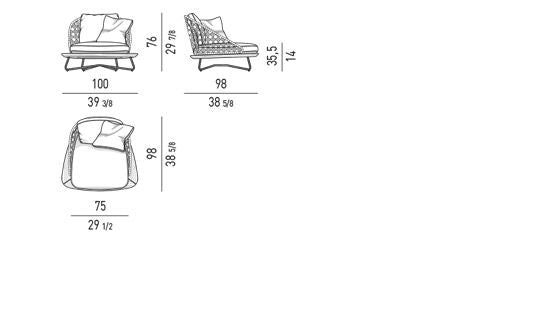 Minotti Rivera Outdoor Lounge Chair