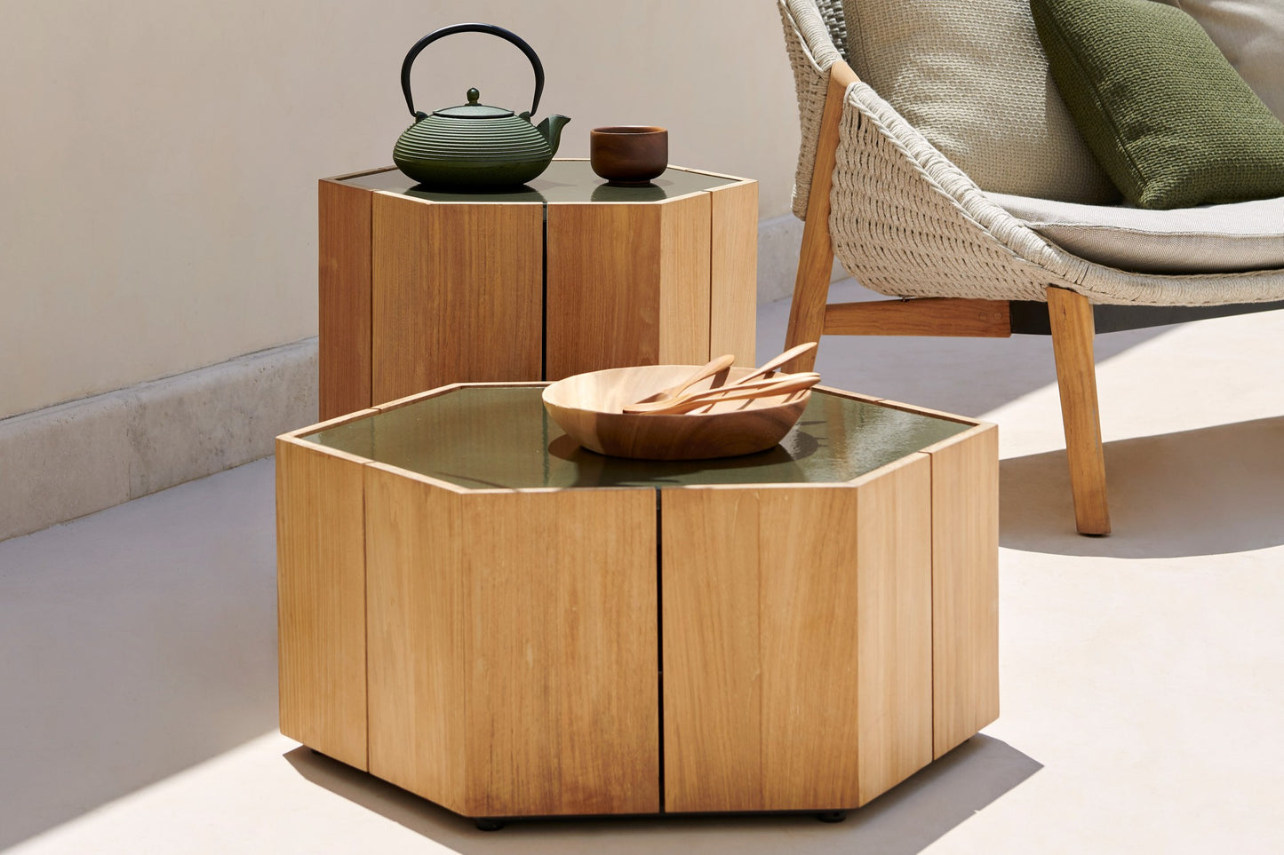 Tribu Hexagon Outdoor Side Table