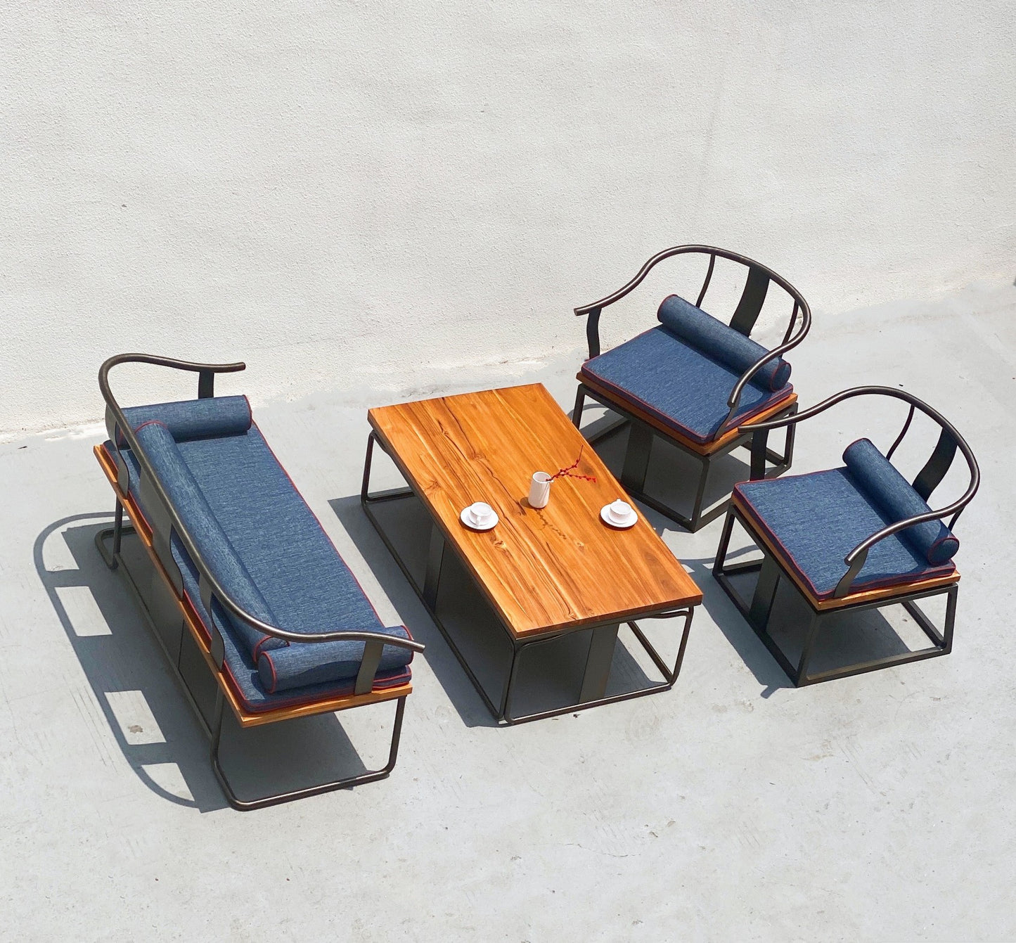 Teak+Aluminum sofa