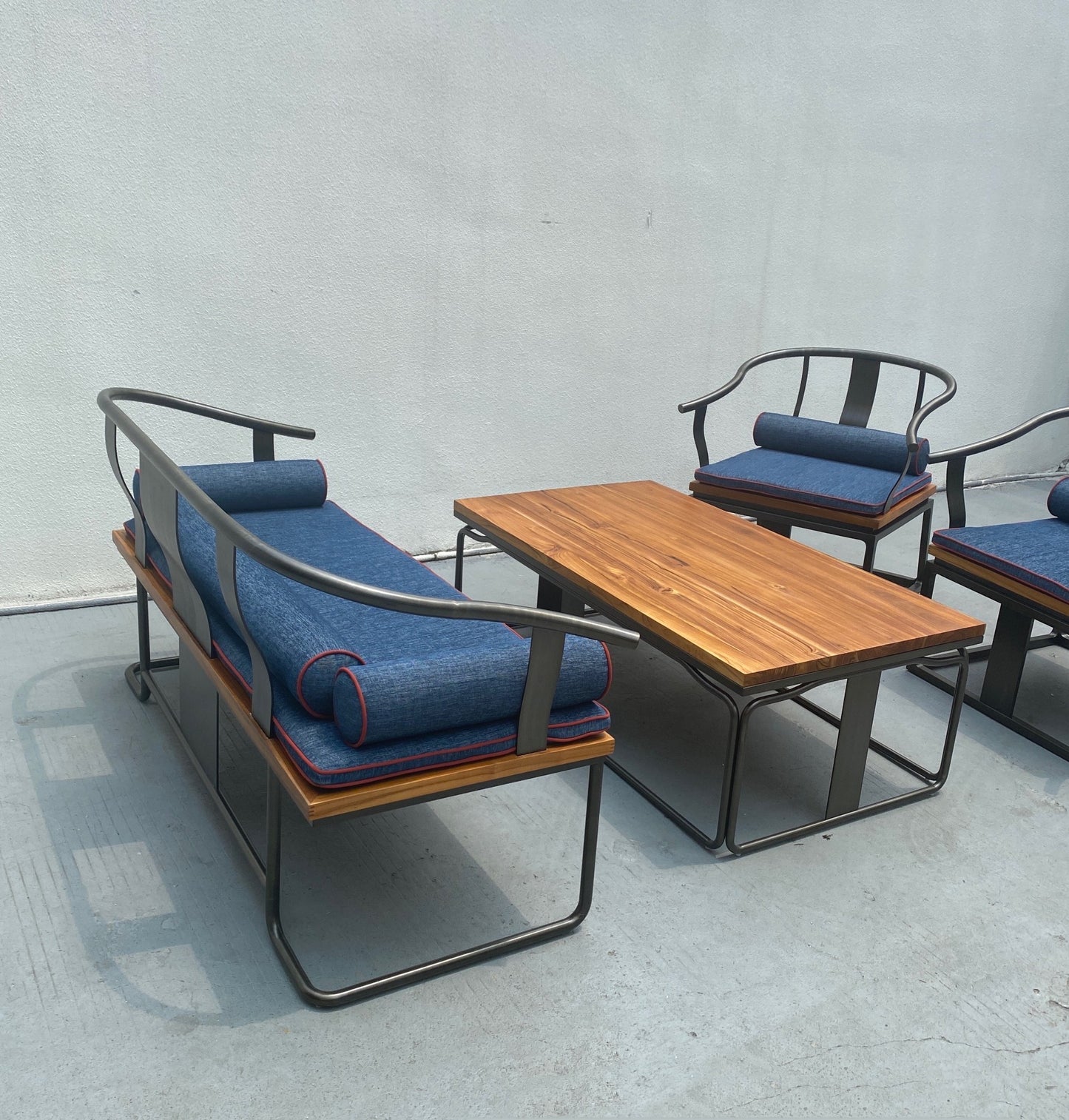 Teak+Aluminum sofa