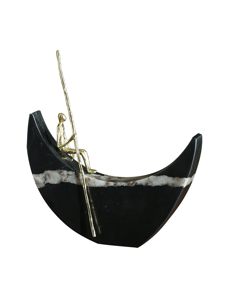 JS445X01 Moon Boat Ornament