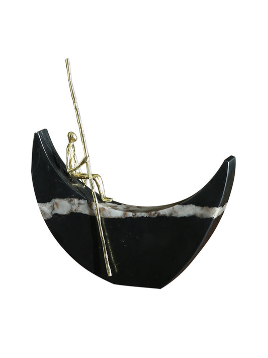 JS445X01 Moon Boat Ornament