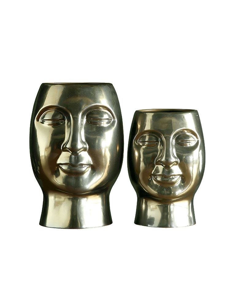 M693X02 Buddha face vase