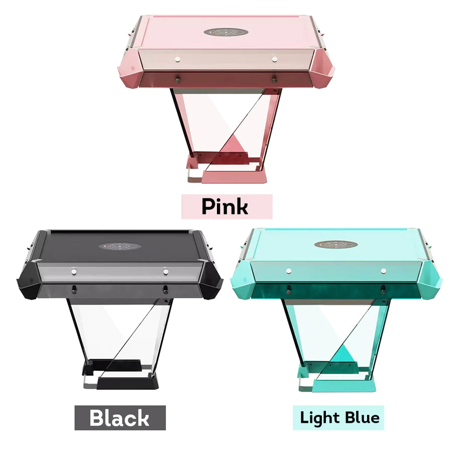 Qiocare Crystal Glass Mahjong Table